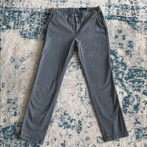 cropped boyfriend work pants